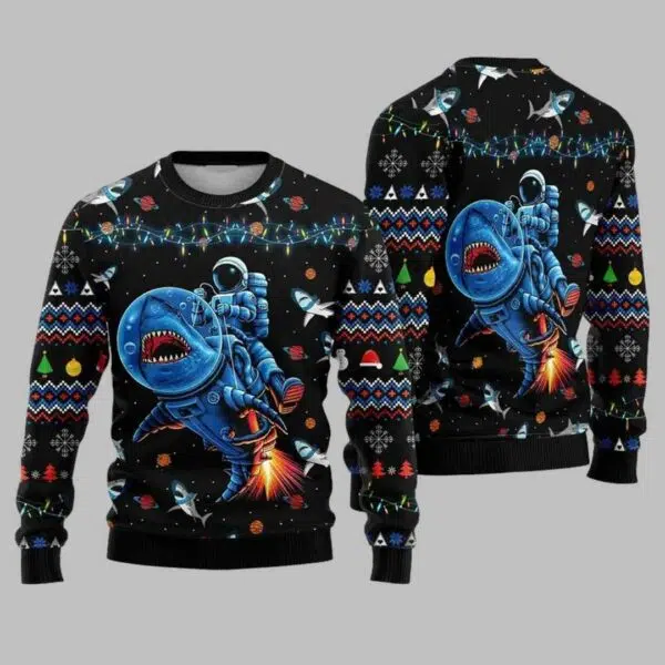 Astronauts Christmas Ugly Christmas Sweater 1