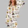 Beer Drinking Snowman Pajama Set 1