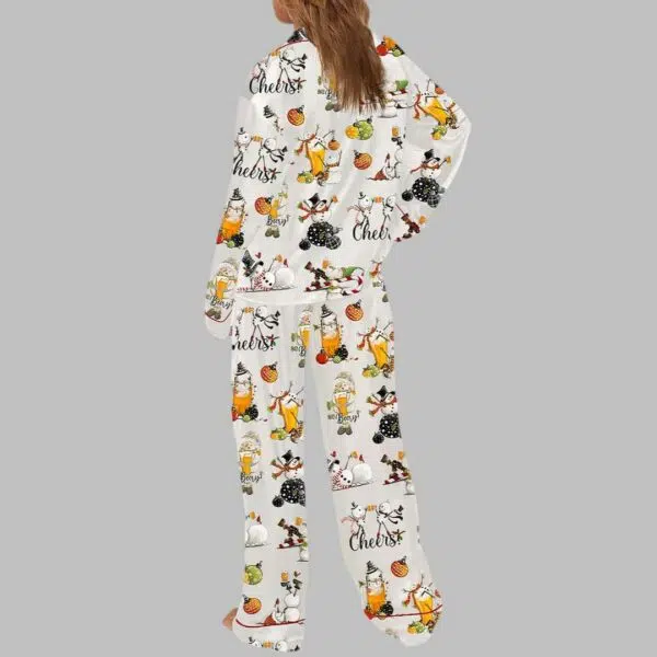 Beer Drinking Snowman Pajama Set 4