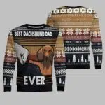 Best Dachshund Dad Ever Ugly Christmas Sweater