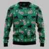 Black Cat Ugly Christmas Sweater 1