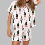 Bucket Nutcracker Champagne Short Sleeve Pajama Set