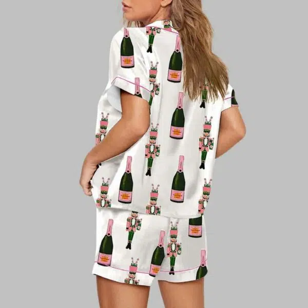 Bucket Nutcracker Champagne Short Sleeve Pajama Set 4