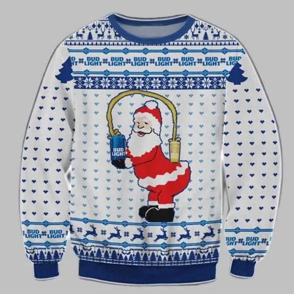 Bud Light Santa Ugly Christmas Sweater 1