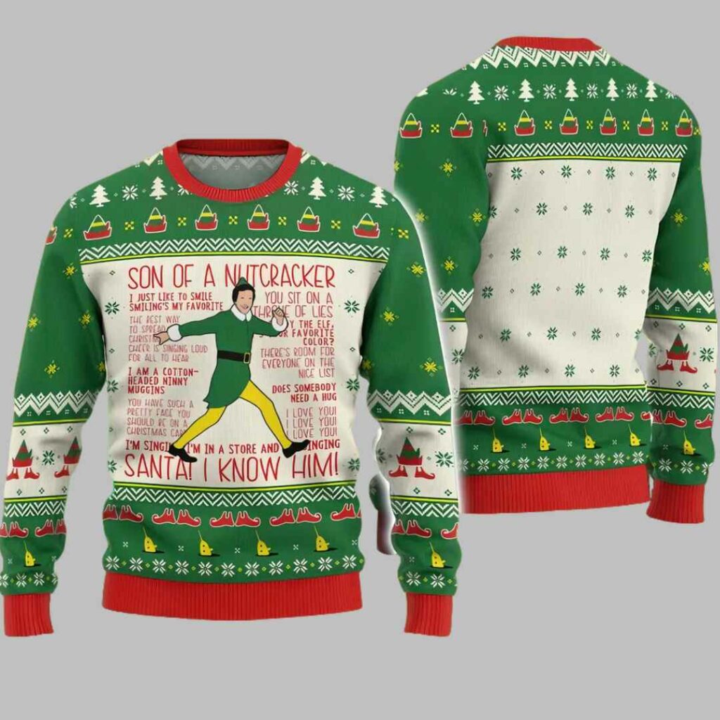 Buddy Elf Ugly Christmas Sweater 3 1 Buddy Elf Ugly Christmas Sweater 3 1