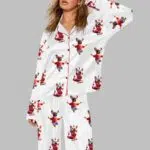 Bulldog Yoga Football Art Print Pajama Set