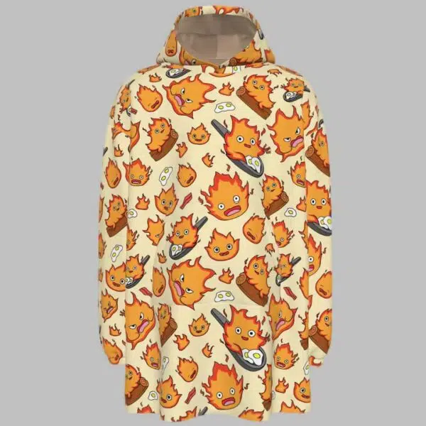 Calcifer Blanket Hoodie 1