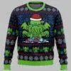 Call Of Cthulhu Santa Hat Ugly Christmas Sweater 1