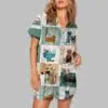 Cat Abstract Splicing Art Print Pajama Set 3