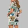 Cat Abstract Splicing Art Print Pajama Set 4