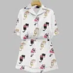 Cat Christmas Art Print Pajama Set