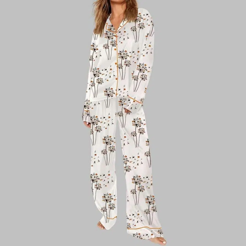 Cat Flower Pajama Set 3