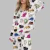 Cat Lovers Satin Pajama Set 1