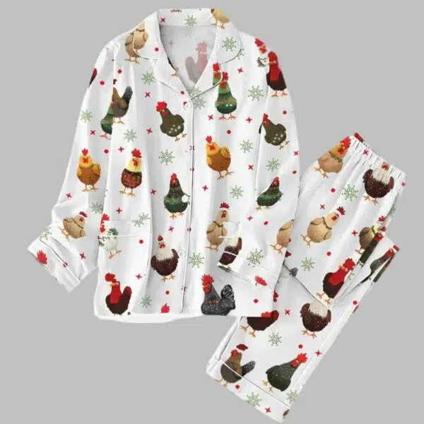 Chicken Christmas Pajama Set 1