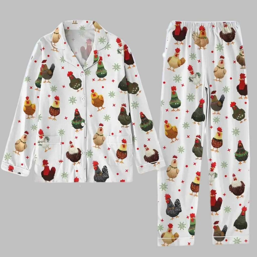 Chicken Christmas Pajama Set 3 Chicken Christmas Pajama Set 3