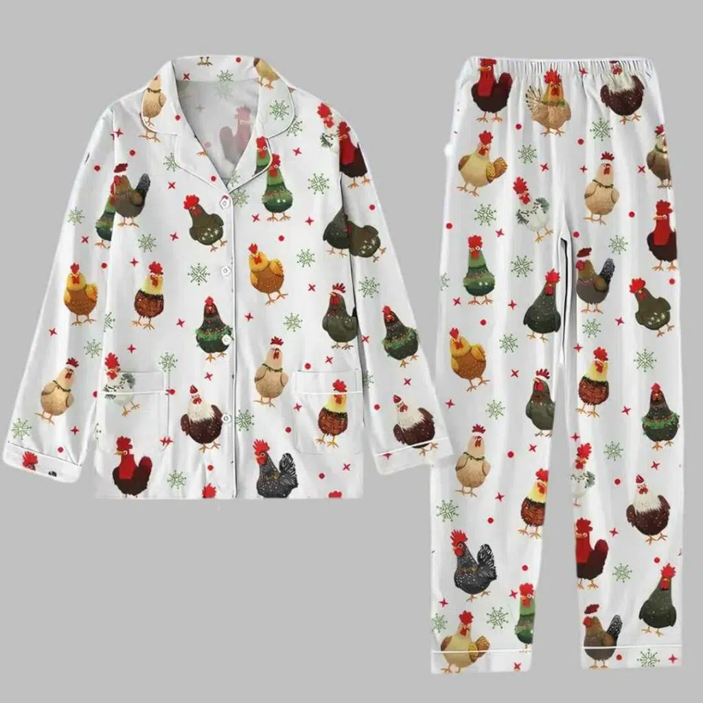 Chicken Christmas Pajama Set 3