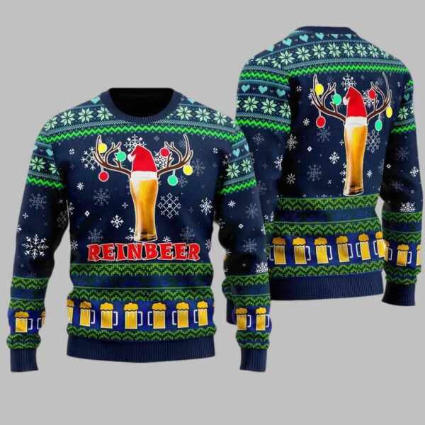 Christmas Beer Reindeer Ugly Christmas Sweater 3