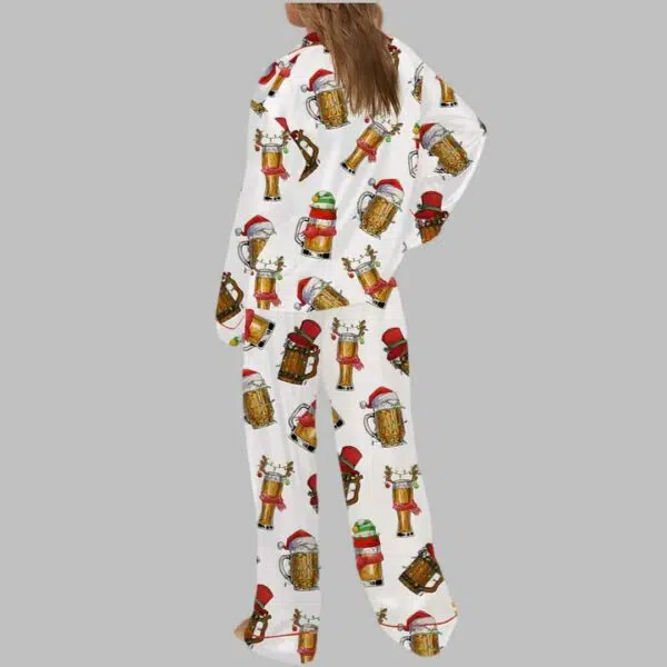 Christmas Beers Satin Pajama Set 4