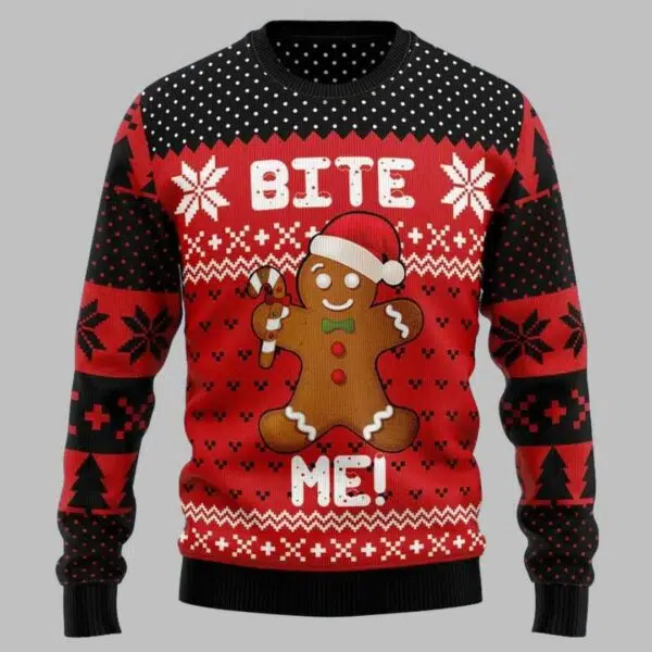 Christmas Bite Me Ugly Christmas Sweater 1