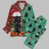 Christmas Black Cat Pajama Set 1