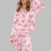 Christmas Bows Satin Pajama Set 1