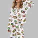 Christmas Canned Pickles Satin Pajama Set