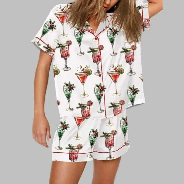 Christmas Cocktail Pajama Set 1