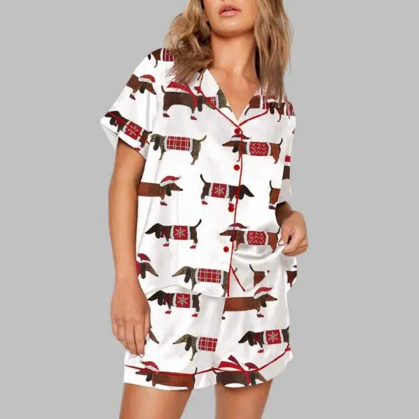 Christmas Dachshund Pajama Set 3