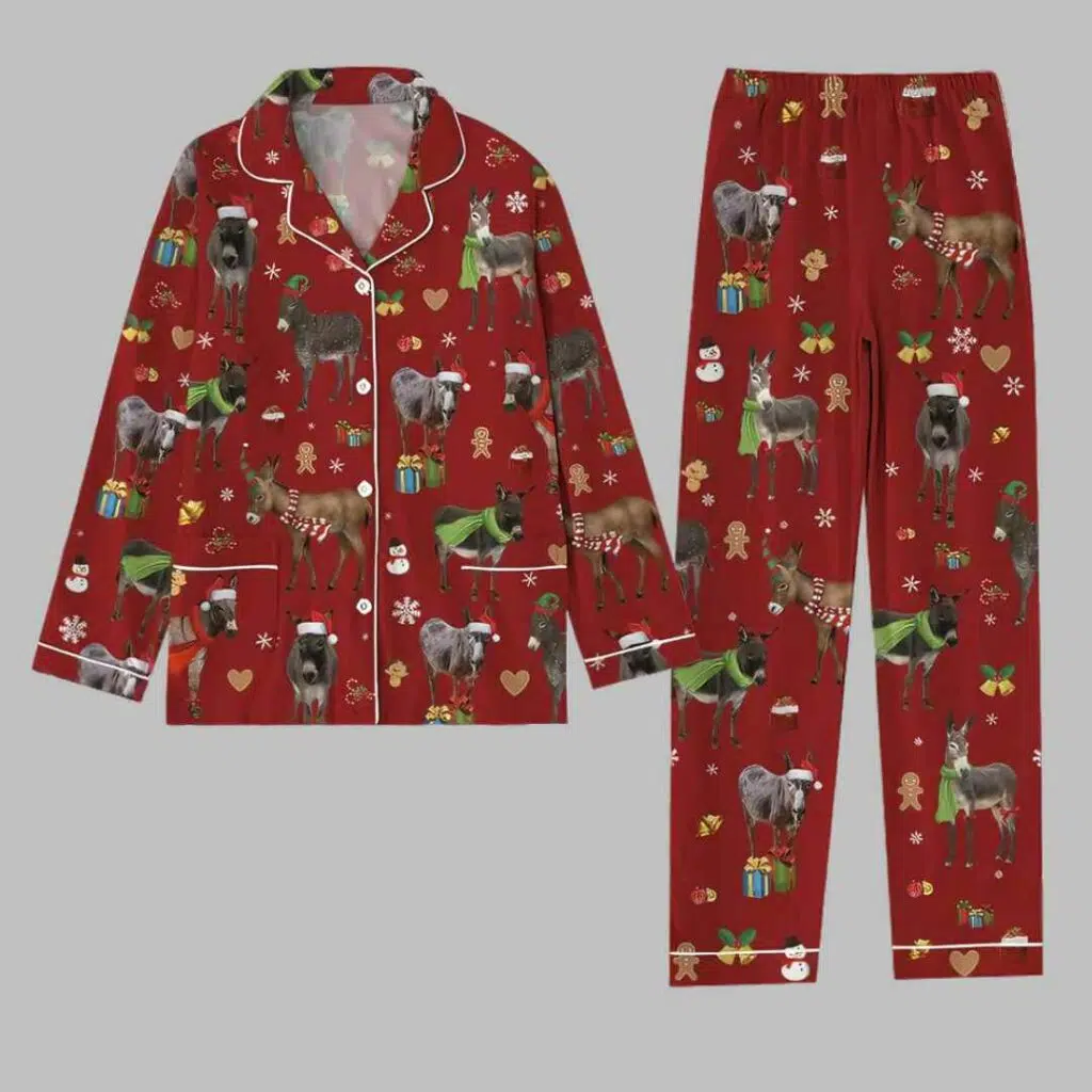 Christmas Donkey Pajamas Set 2