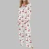 Christmas Flamingo Martini Satin Pajama Set 4