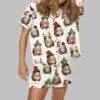 Christmas Guinea Pig Satin Pajama Set 1