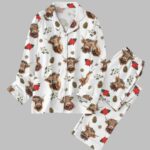Christmas Highland Cow Pajama Set
