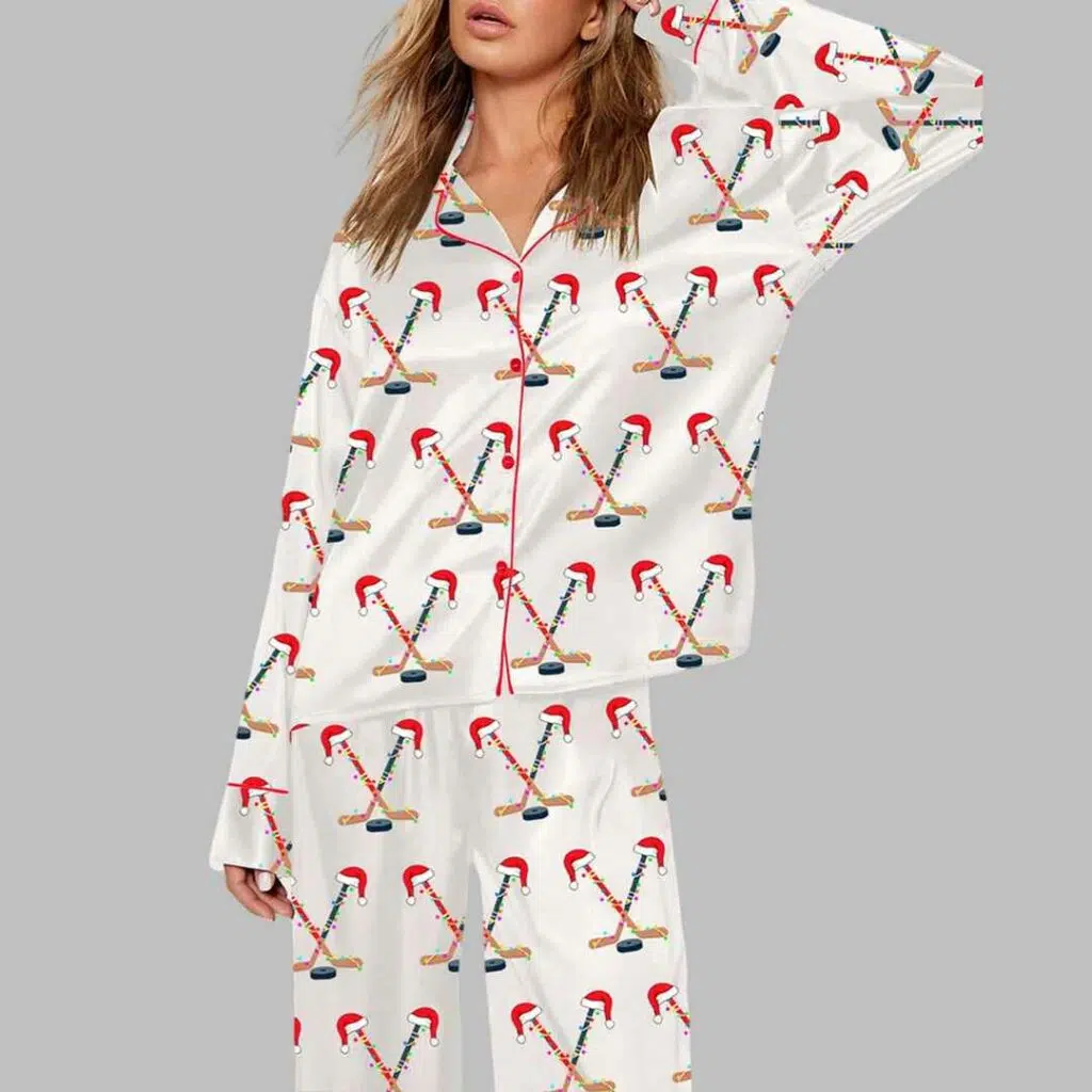 Christmas Hockey Pajama Set 1