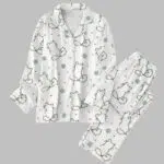 Christmas Lights Cat Pajamas Set