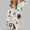 Christmas Lyrics Satin Pajama Set For 1