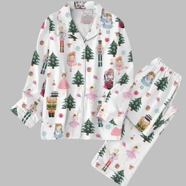 Christmas Pink Nutcracker Pajama Set 1