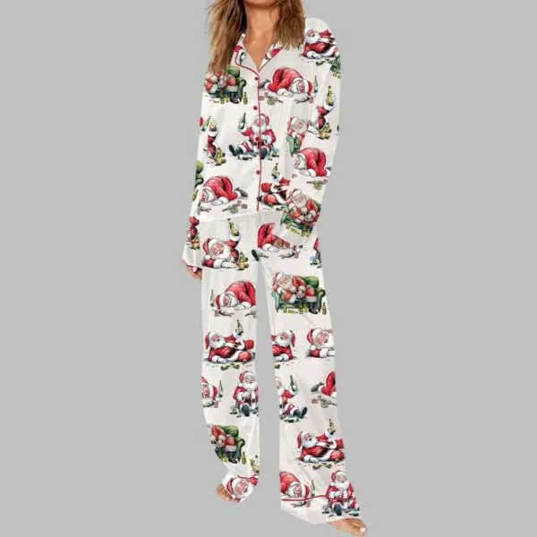 Christmas Santa Drink Beer Pajama Set 3