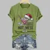 Christmas Santas Favorite Hot Mess Printed Shirt 6