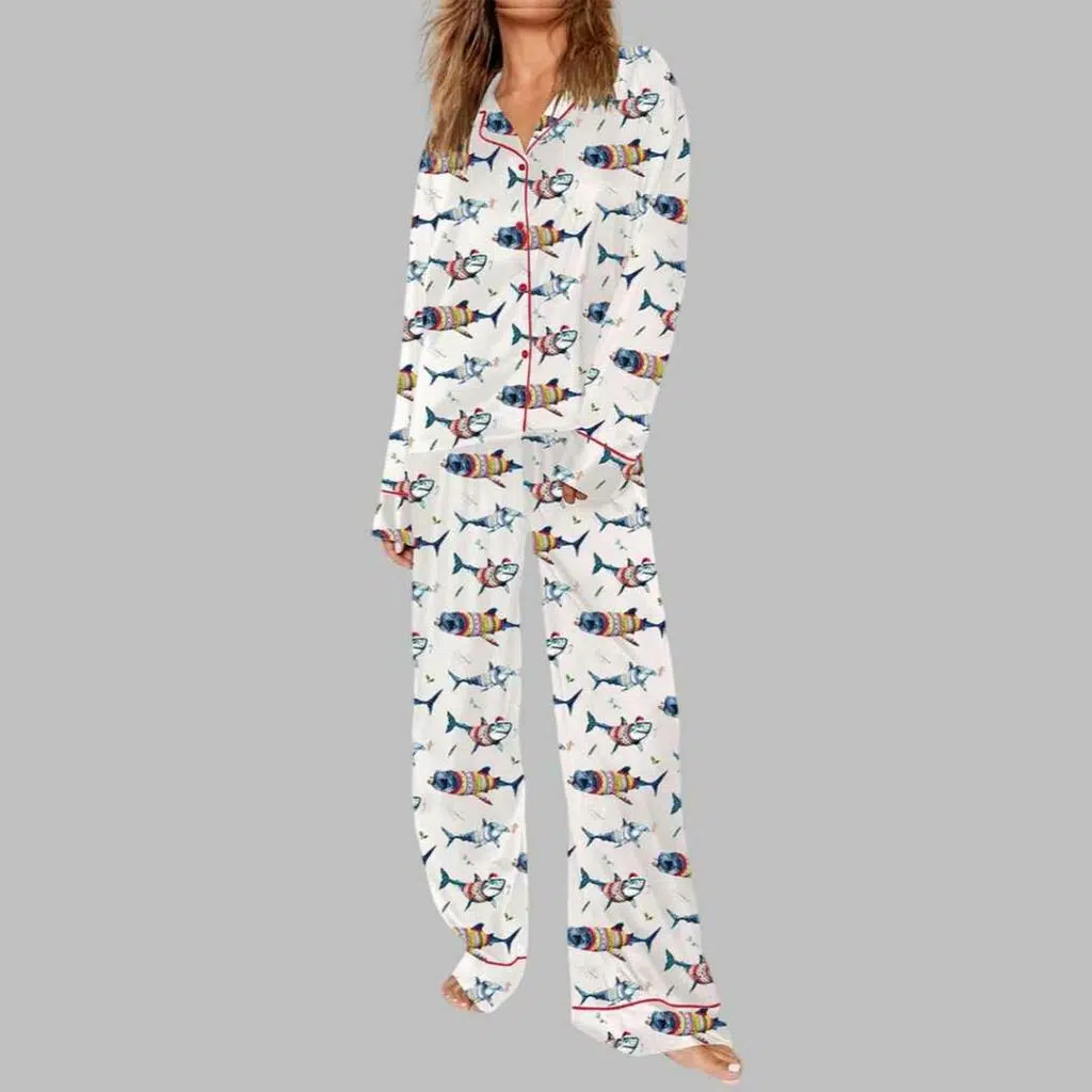 Christmas Shark Pajama Set 3