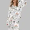 Cocktail Cats Satin Pajama Set 1