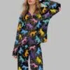 Colorful Leopard Satin Pajama Set 1