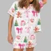 Coquette Santa Christmas Gift Pajama Set 1