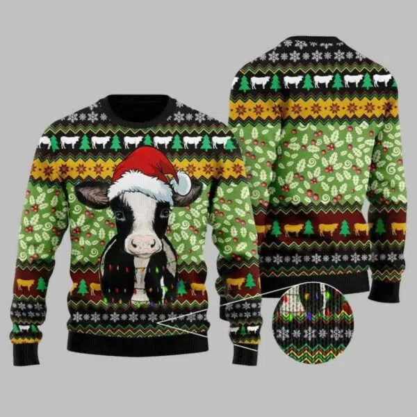 Cow Ver 2 Ugly Christmas Sweater 1