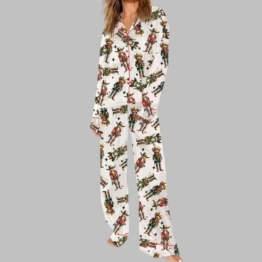 Cowboy Nutcracker Christmas Pajama Set 3