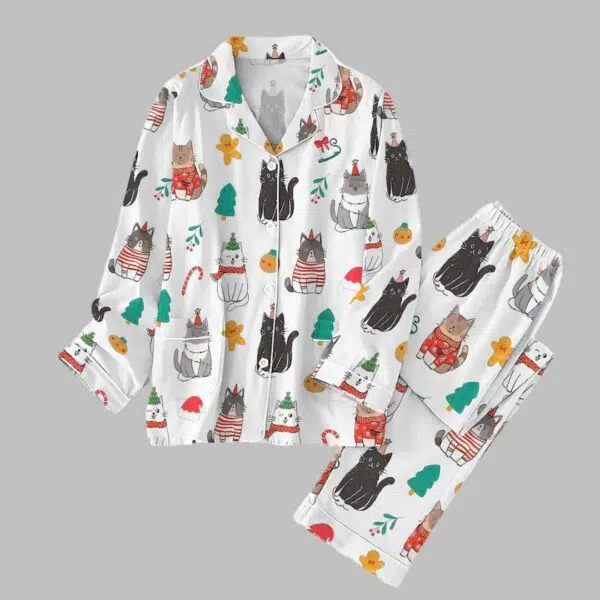 Cute Cats Christmas Pajama Set 1