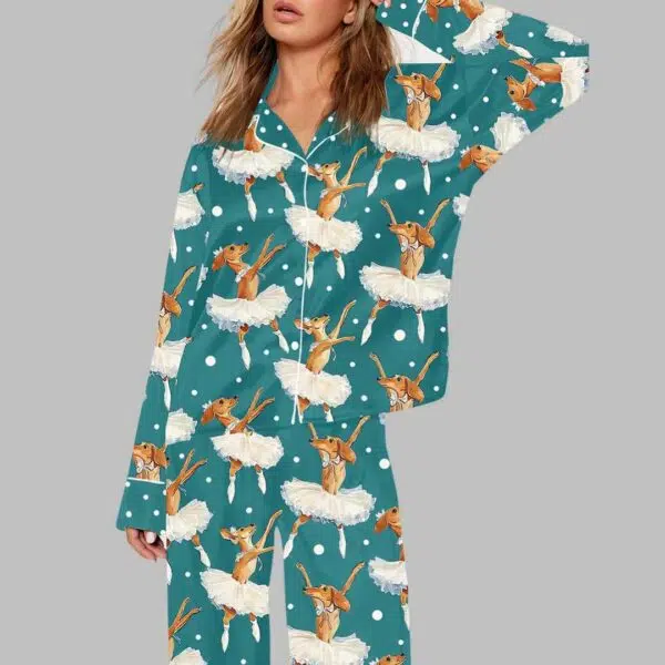 Dachshund Ballet Art Pajama Set 1