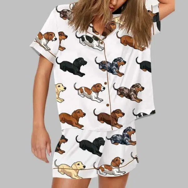 Dachshund Cute Dog Pajama Set 1