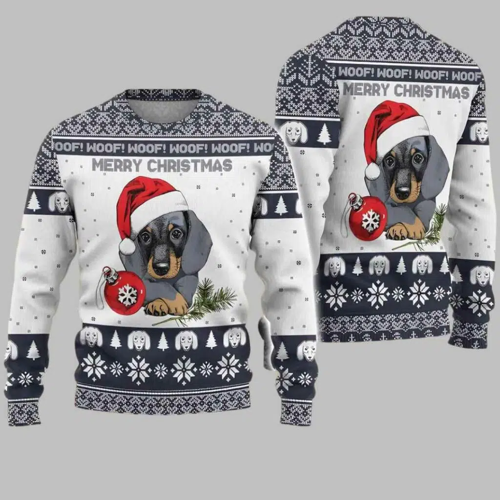 Dachshund Ugly Christmas Sweater 3