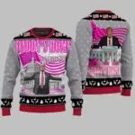 Daddy's Home White House Pink Trump 2024 Ugly Christmas Sweater