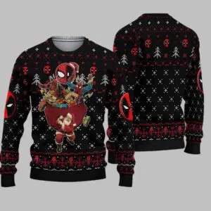 Deadpool Spider Man Ugly Christmas Sweater 1